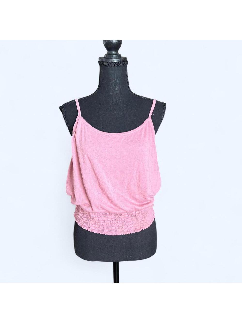Y2K Mudd Fairy Boho Pink Tank Top Ruched Festival Size Large 💗
